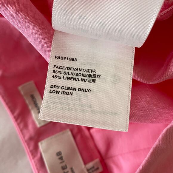 Lafayette 148 Barrow Pants Size 10 Pink Madder Silk 32.5" Trousers Designer - Picture 11 of 13